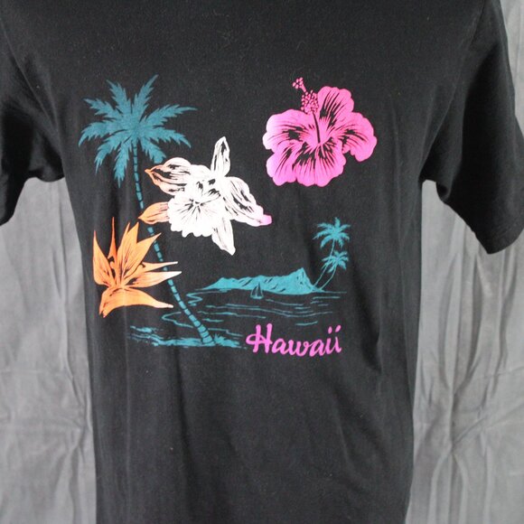 Vintage Graphic T-shirt - Hawaii Neon Flowers - Men's Large - Picture 2 of 8